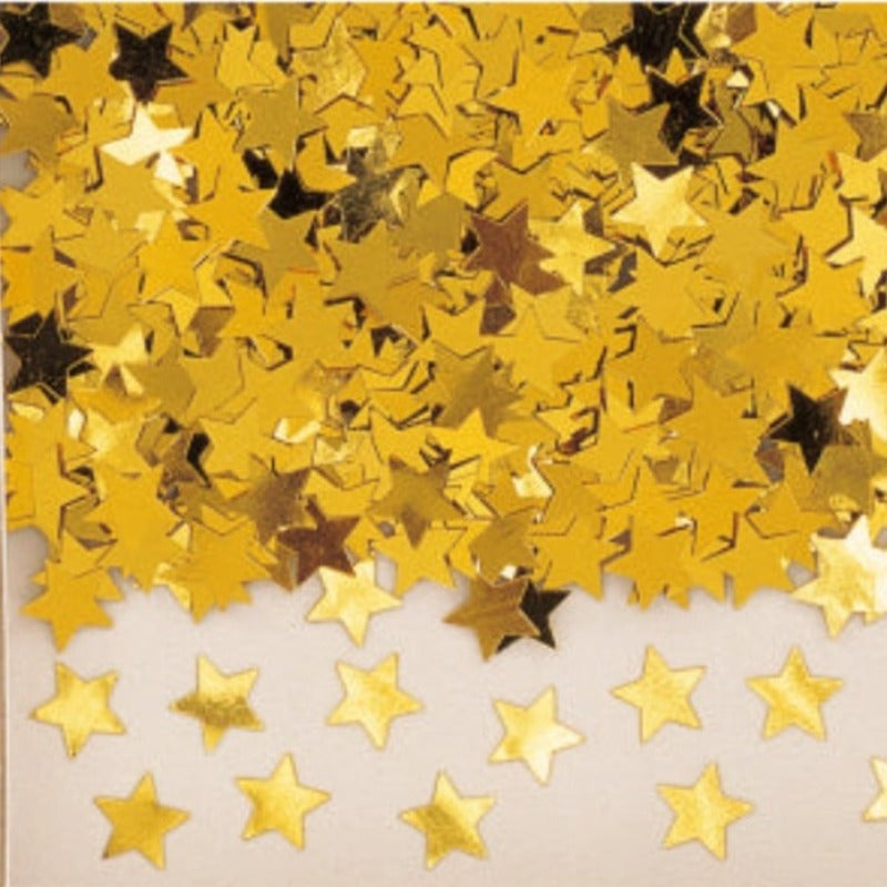 guld stjerne konfetti borddækning