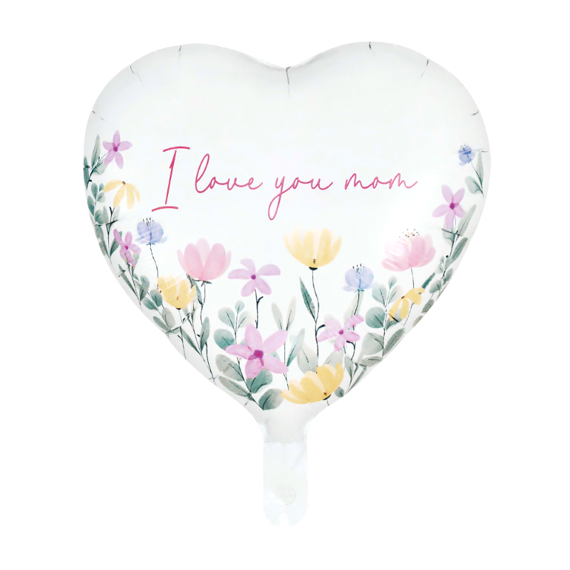 Folieballon Love You Mum hjerte 45 cm

Hjerteformet folieballon 45 cm med teksten “Love You Mum” og blomster på hvid baggrund. Perfekt til Mors dag, fødselsdag eller som en kærlig ballonoverraskelse. Kan fyldes med luft eller helium.