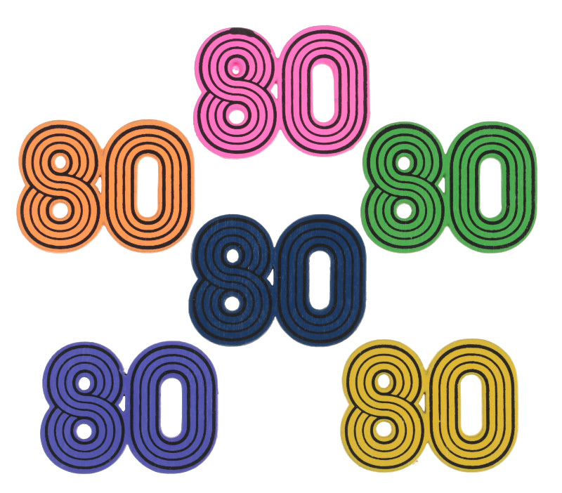 80'er bordkonfetti multicolor 3 x 3 cm – 10 stk

Farverig 80'er bordkonfetti til temafest og fødselsdag. Indeholder 10 stk. dekorative figurer, som giver borddækningen masser af retro- og disco-stemning. 🕺✨🎶
