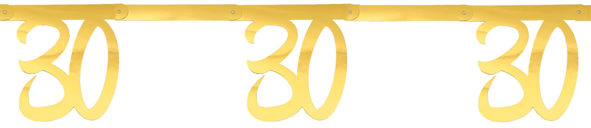 30 års guirlande i metallic guld