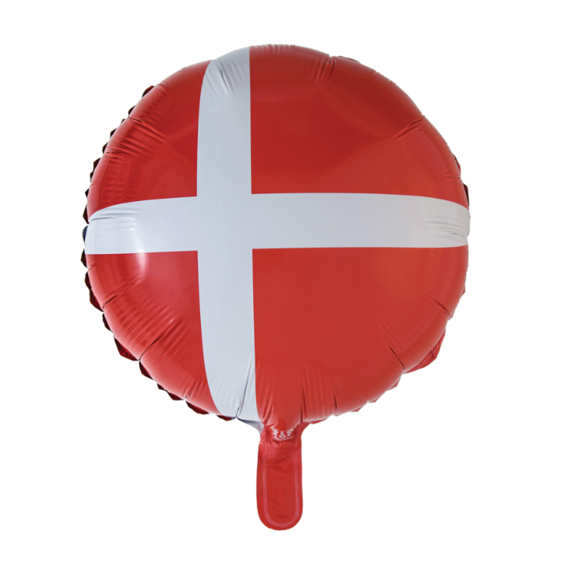 Flag ballon med dansk flag helium ballon