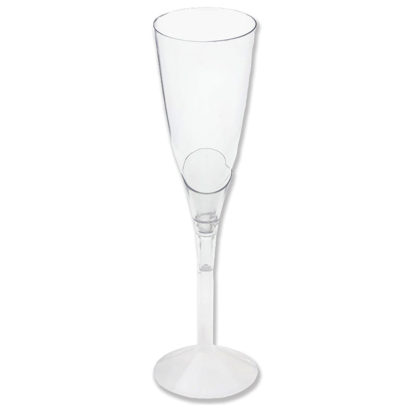 Elegante genanvendelige champagneglas i transparent design – 6 stk. Perfekte til bobler ved bryllup, nytår og festlige lejligheder. ✨