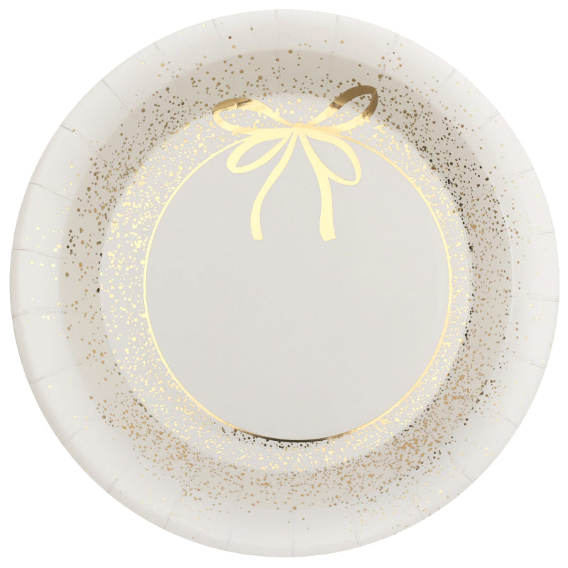 Tallerken i Ivoire med ornamenter – Ø 22,5 cm