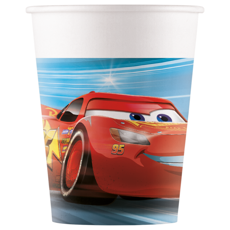 Dæk op til en fartfyldt Cars-fødselsdag med 8 Cars Victory is Mine papkrus på 200 ml. Fremstillet af FSC-certificeret papir – perfekte til saft, sodavand og andre kolde drikke.