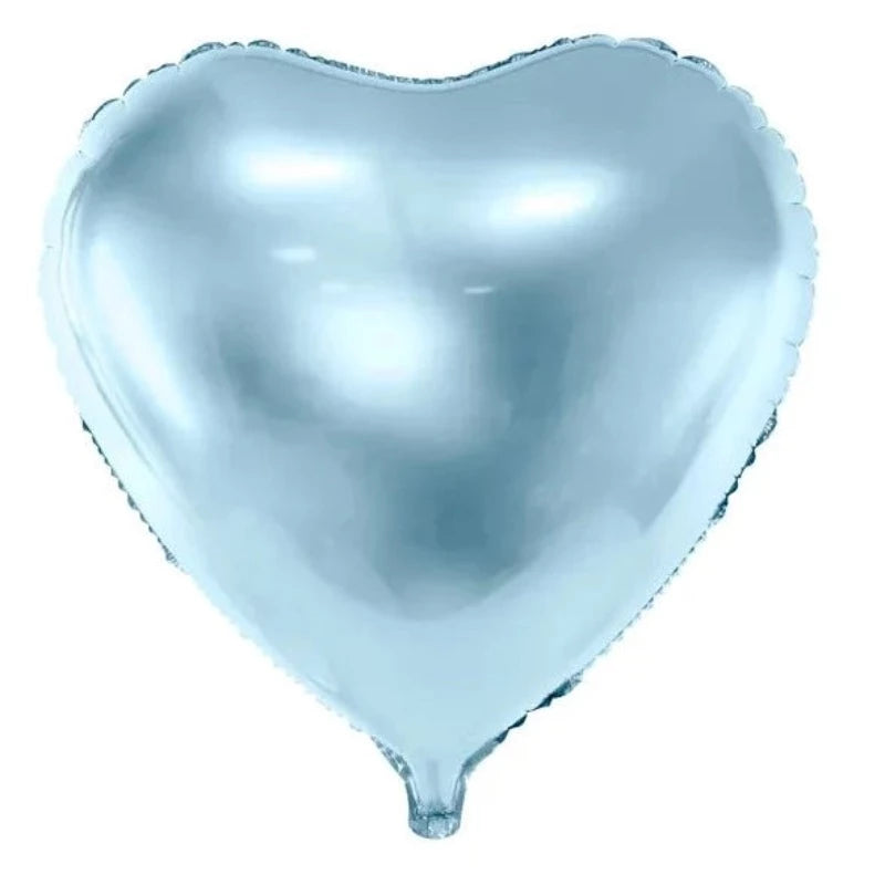 Baby lyseblå hjerteballon