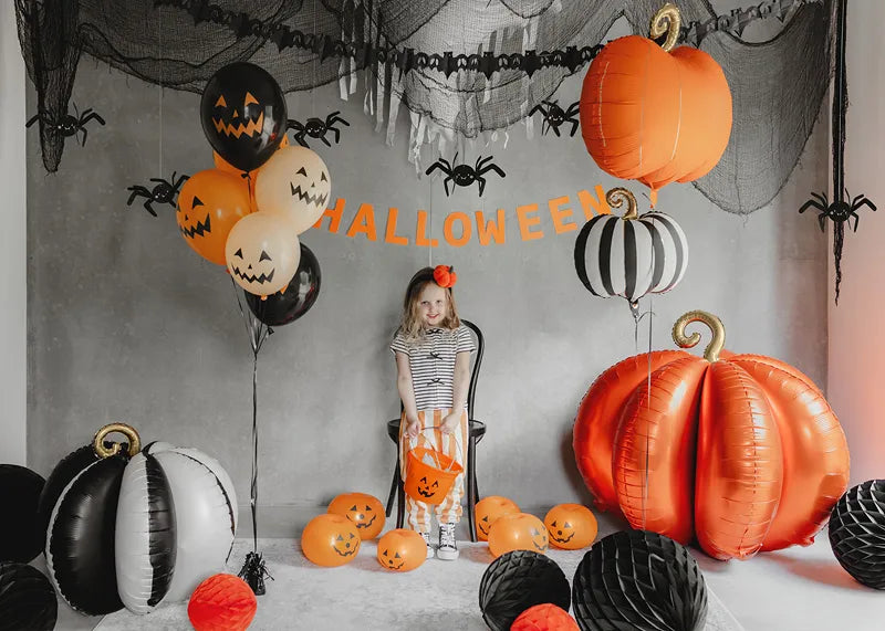 Stående 3D folieballon græskar til Halloween