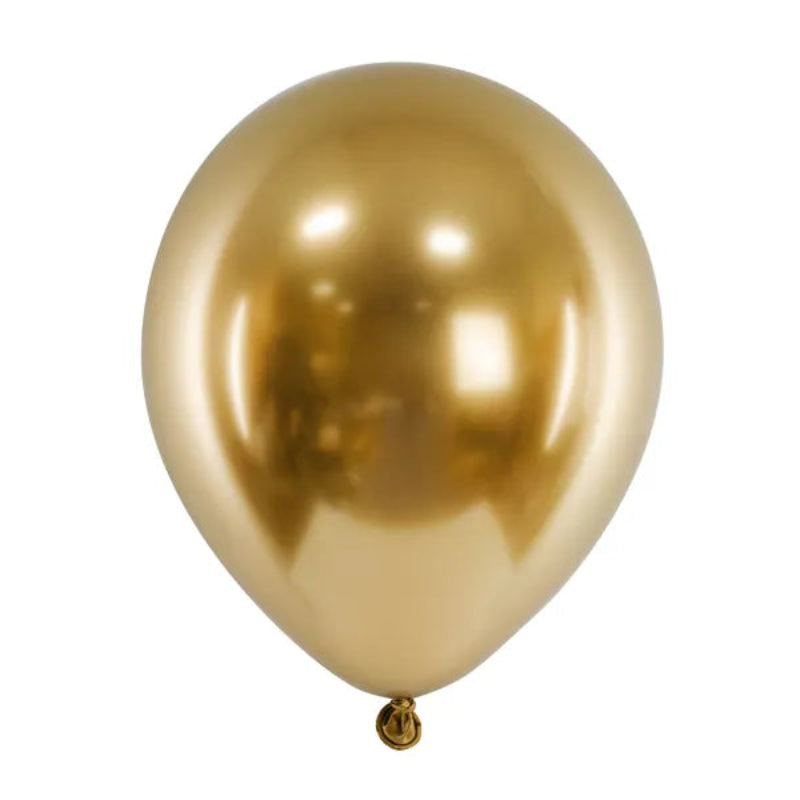 Glossy Balloons 46 cm – Guld 5 stk.