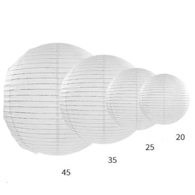 Papir Lanterner hvid 25 cm