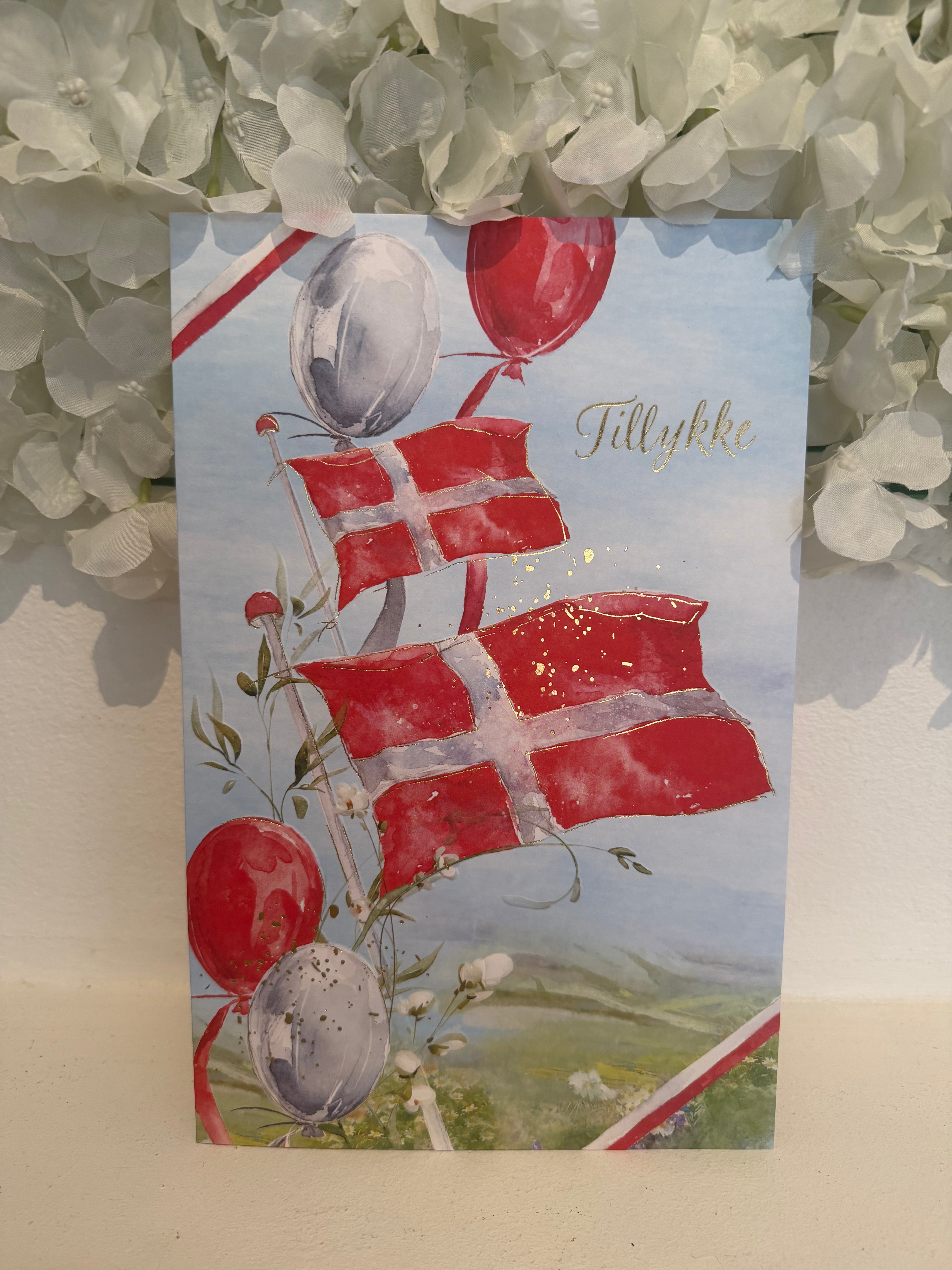 Lykønskningskort Maxikort Flag