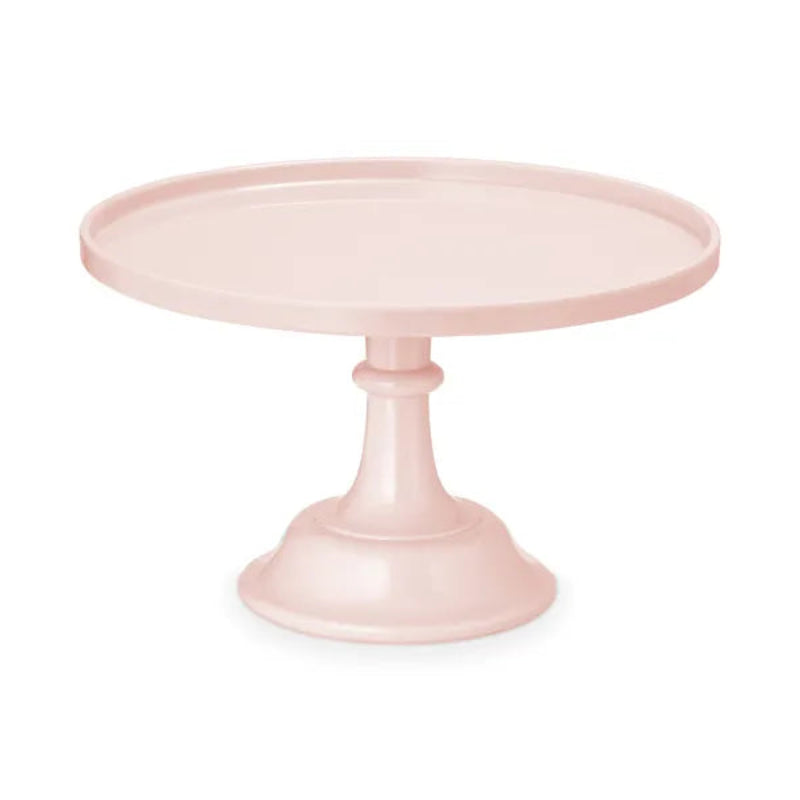 Kagefad på fod i sart rosa – Ø24 x H14,5 cm. Elegant servering af kager og desserter til fest, bryllup eller fødselsdag.