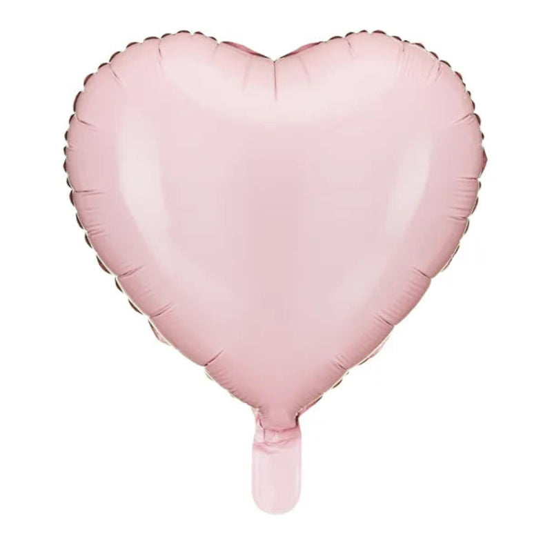 Skab en romantisk stemning med denne smukke hjerteformede folieballon i lyserød. Ballonen måler ca. 45 cm før oppustning og ca. 35 cm efter oppustning. Den kan fyldes både med luft og helium og leveres med et sugerør til nem oppustning.

Ved heliumfyldning skal du bruge ca. 0,015 m³ helium pr. ballon. En lille heliumflaske (0,25 m³) rækker til ca. 16 balloner i denne størrelse. Perfekt til bryllup, valentinsdag, fødselsdag eller enhver festlig anledning, hvor kærligheden skal fejres.