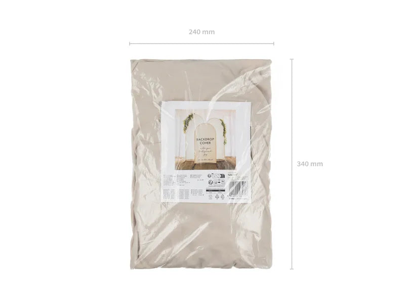 Cappuccino backdrop cover 150 x 80 cm i emballage