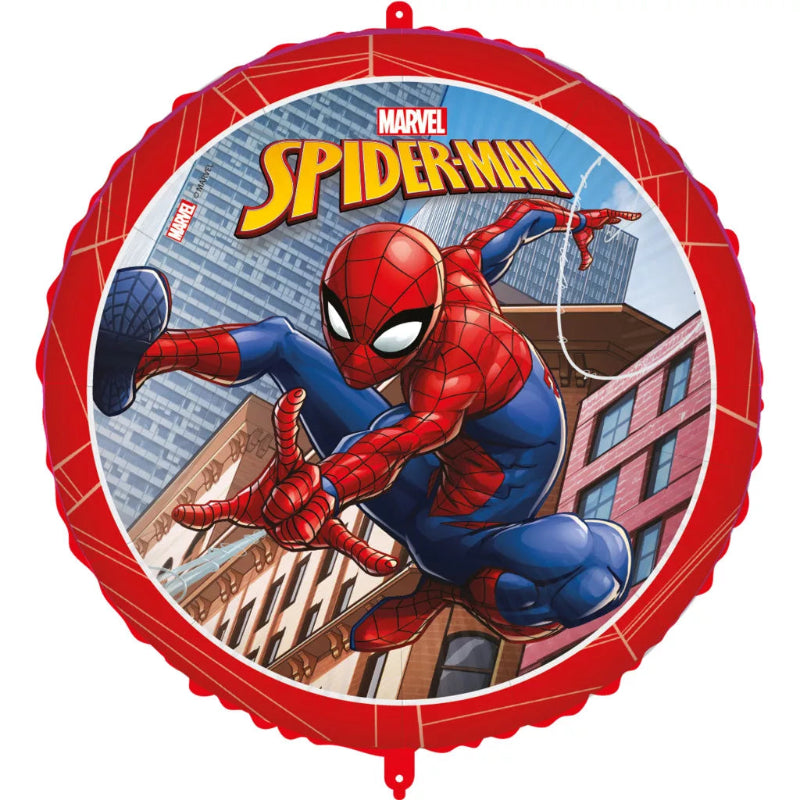 Spider-Man folieballon 46 cm – Flot superhelteballon i folie med selvlukkende ventil. Kan fyldes med luft eller helium. Perfekt til børnefødselsdag og temafest.
