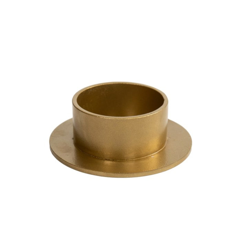 Guld lysestage THE CIRCLE passer med 6 cm bloklys