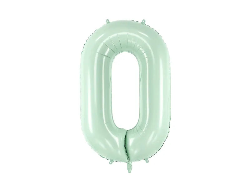 Folie tal ballon lys grøn nr. 0,1,2,3,4,5,6,7,8,9/ 72 cm