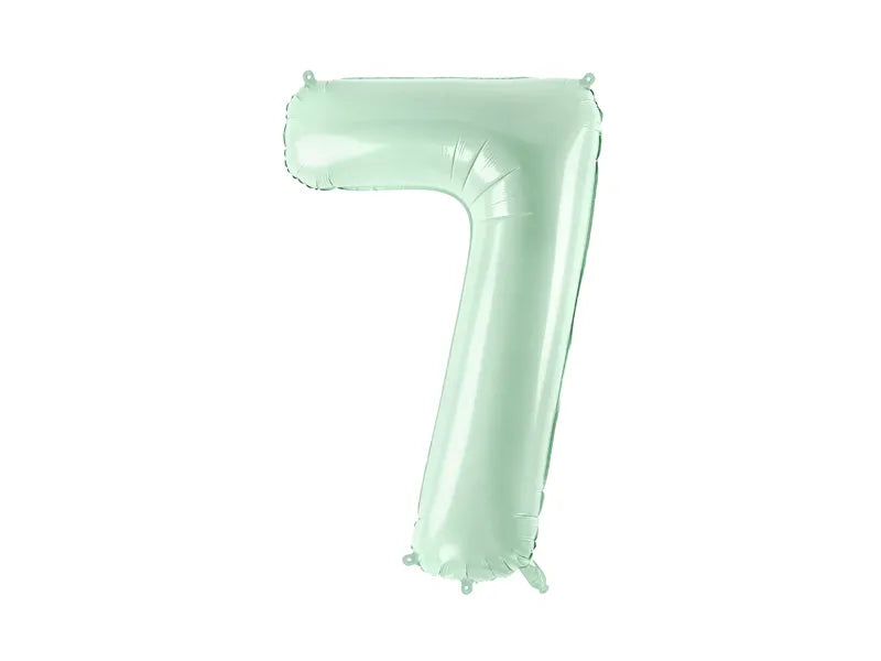 Folie tal ballon lys grøn nr. 0,1,2,3,4,5,6,7,8,9/ 72 cm