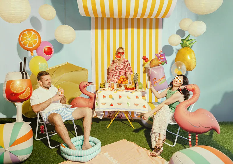 Folieballon Cocktail – Summer Vibes, pink, 47 x 79 cm