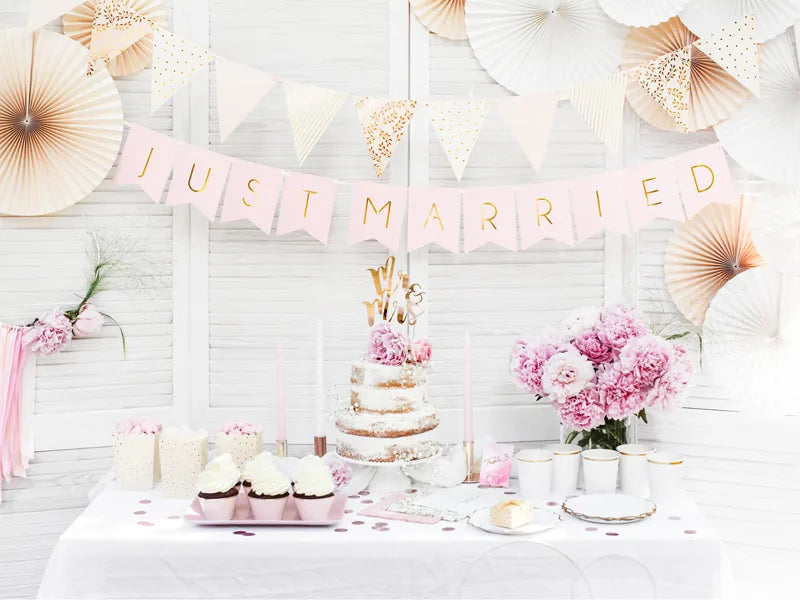 Mr & Mrs Cake topper guld