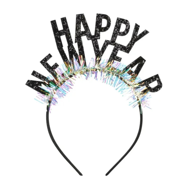 Happy New Year Hårbøjle sort