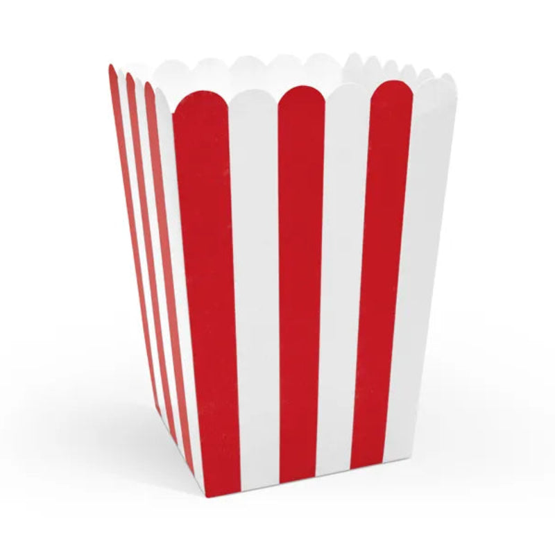 Popcornbokse – 6 stk. i rød/hvid med klassisk look
Klassiske popcornbokse i rød og hvid, 7 x 7 x 12,5 cm. Perfekte til snacks og fest. Leveres fladt, nemme at samle. Pakke med 6 stk.

