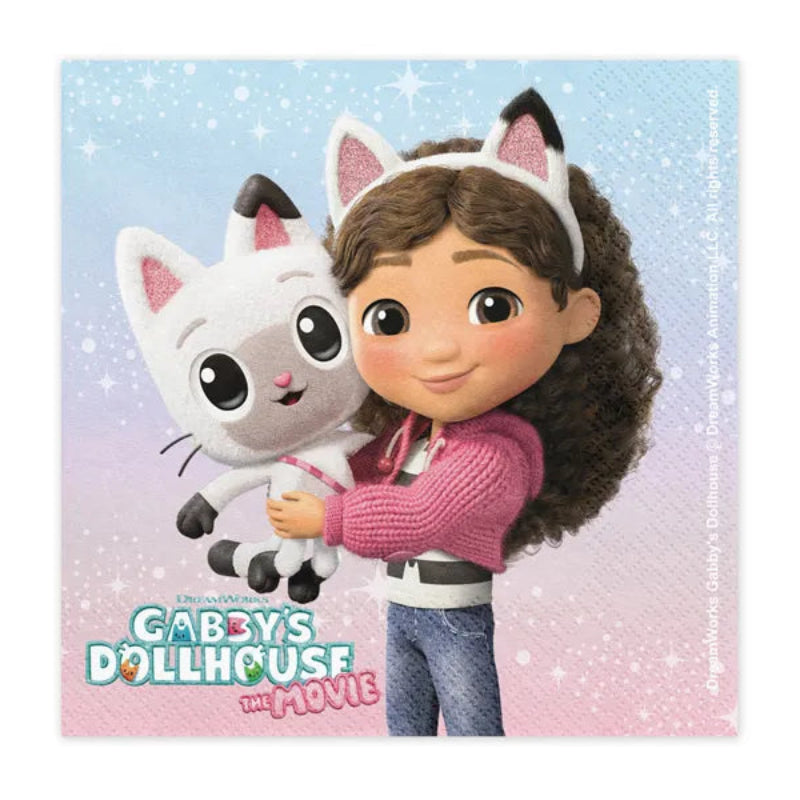 Gabby’s Dollhouse servietter – 33 x 33 cm (20 stk.)
Farverige Gabby’s Dollhouse servietter i mix af farver. 33 x 33 cm udfoldet. Perfekte til børnefødselsdag og temafest.