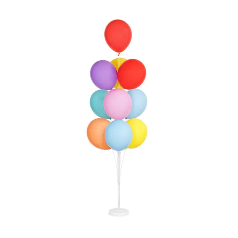 Ballonstativ 160 cm til 13 balloner

Ballonstativ i plast til 13 balloner. Højde ca. 160 cm. Perfekt til ballonopsætning uden helium til fødselsdag, babyshower og fest. Leveres som samlesæt.