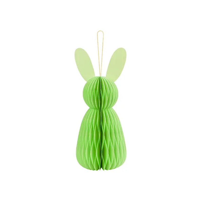 Honeycomb kanin dekoration 30 cm – lysegrøn

Papir honeycomb dekoration formet som en kanin i lysegrøn. Højde ca. 30 cm. Perfekt som påskepynt eller til forårsdekorationer og festlig borddækning.