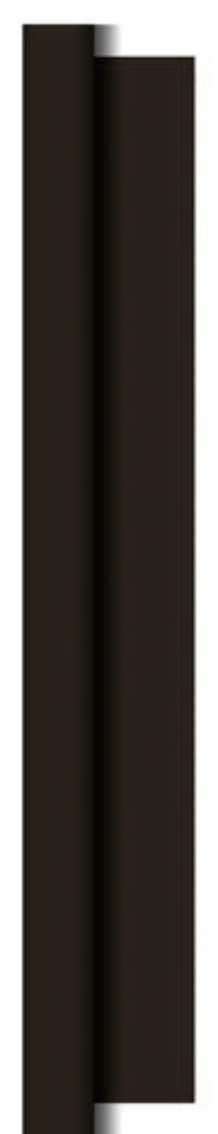 Sort rulledug i luksuriøs Dunisoft Airlaid-kvalitet, 1,18 x 25 m. Blød som stof, men praktisk som papir – perfekt til elegante fester, bryllupper og events.