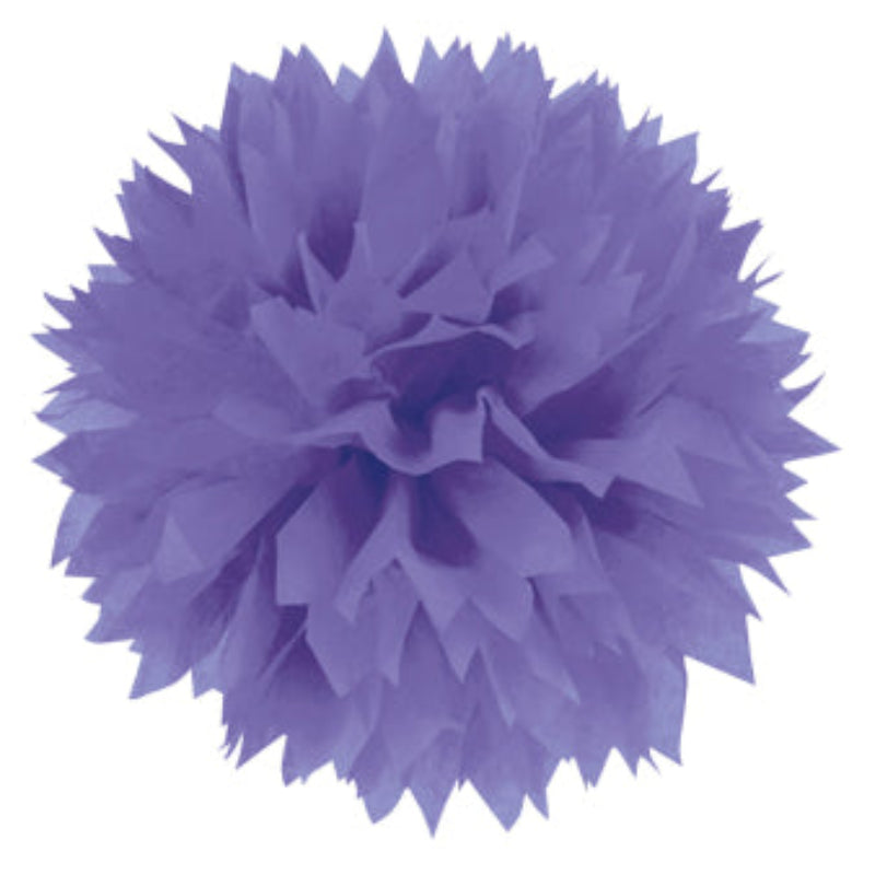 Fluffy pom pom-dekorationer – lilla, Ø40,6 cm (3 stk.)