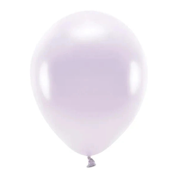Metallic lys lilla balloner i latex - bionedbrydelige
