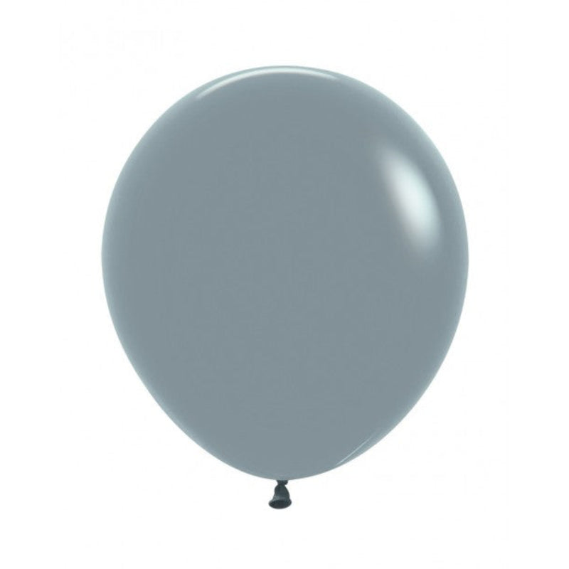 Store balloner i støvet blå fra Sempertex. 18"/45 cm. Brug helium + Hi-Float for længere svævetid. 100% naturlatex. 25 stk. pr. pakke.


