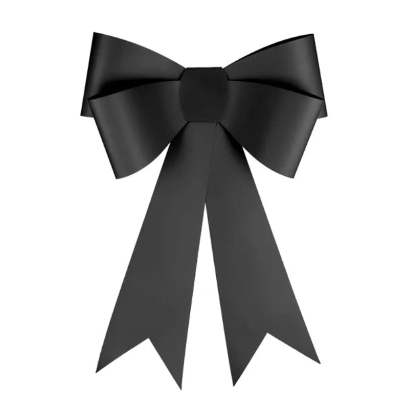 DIY dekorativ sløjfe i sort, 55 x 71 cm. Elegant pynt til fødselsdage, jubilæer og fester – perfekt til et stilfuldt og eksklusivt udtryk.