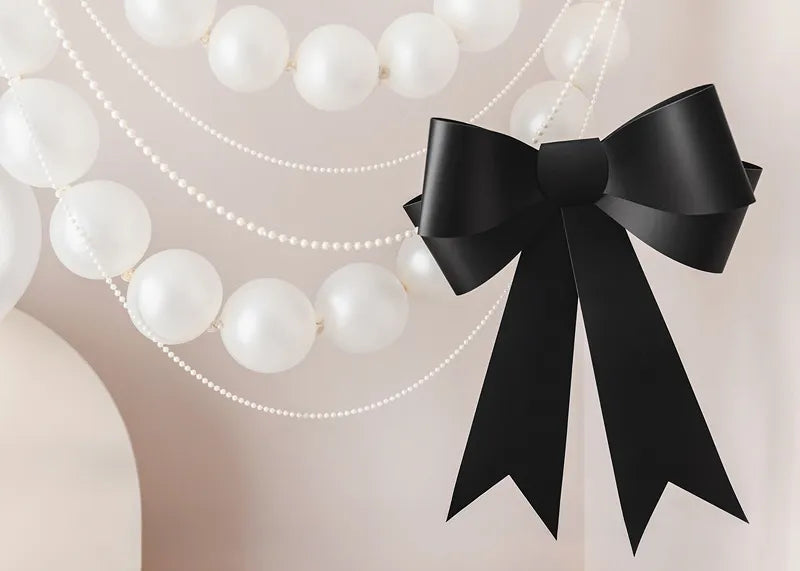 Sort sløjfe 55 x 71 cm