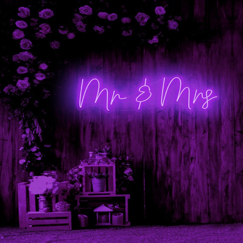 Mr & Mrs. LED Neon skilt