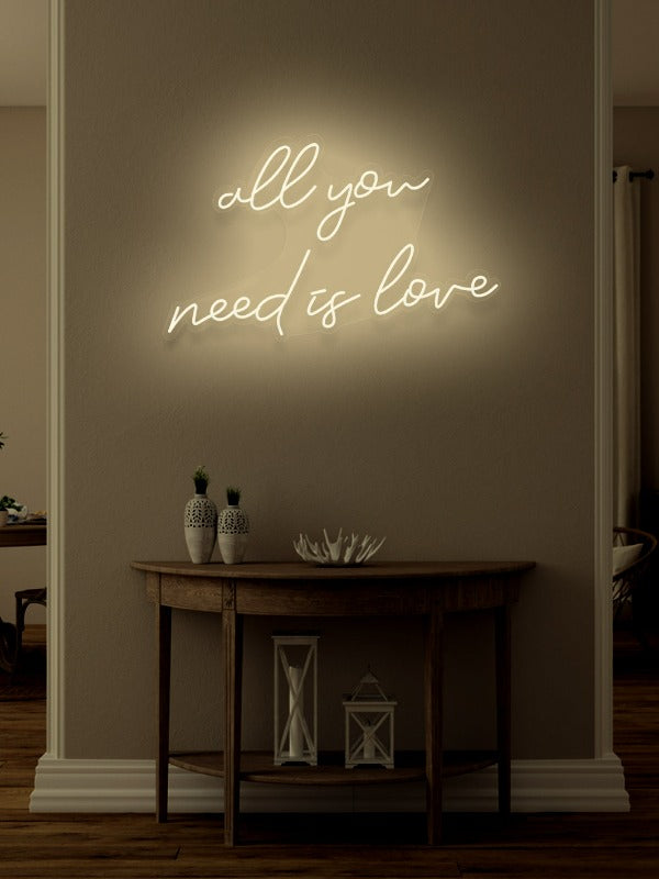 All You Need Is Love LED Neon skilt