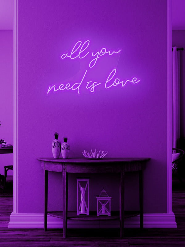 All You Need Is Love LED Neon skilt