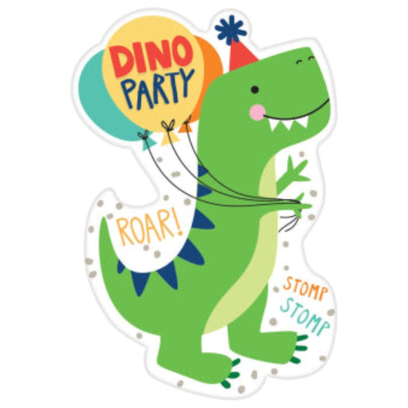 Dino party invitationer