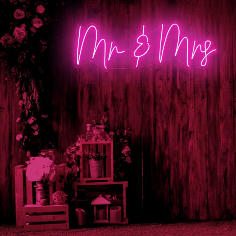 Mr & Mrs. LED Neon skilt