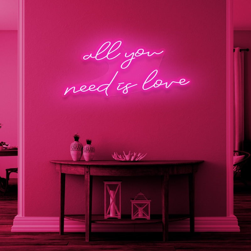Led Neon skilt All you need is love