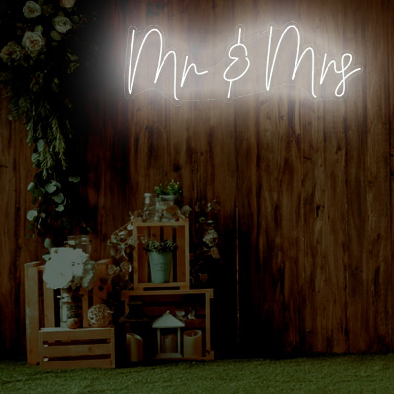 Mr & Mrs. LED Neon skilt