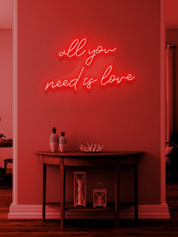 All You Need Is Love LED Neon skilt