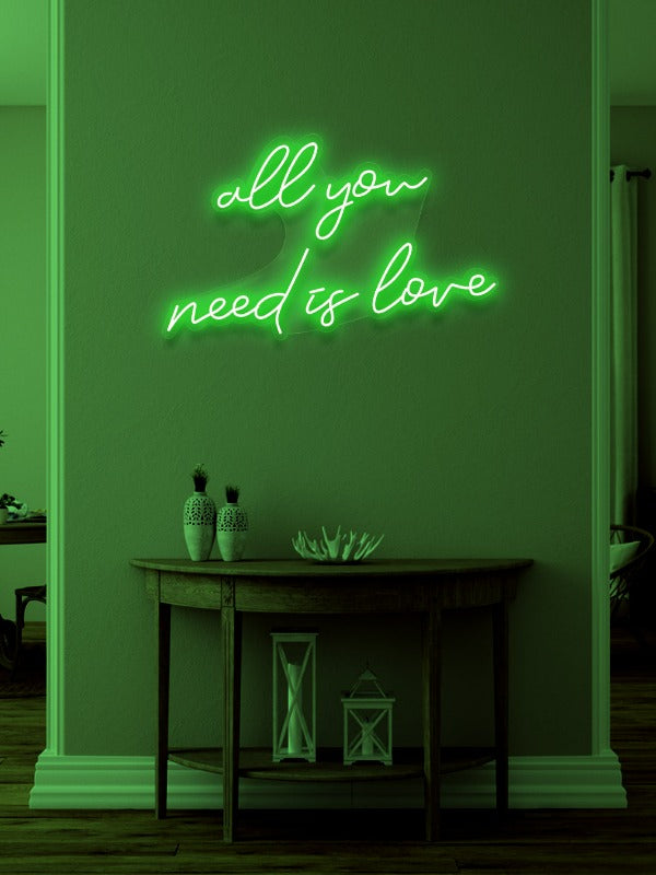 All You Need Is Love LED Neon skilt