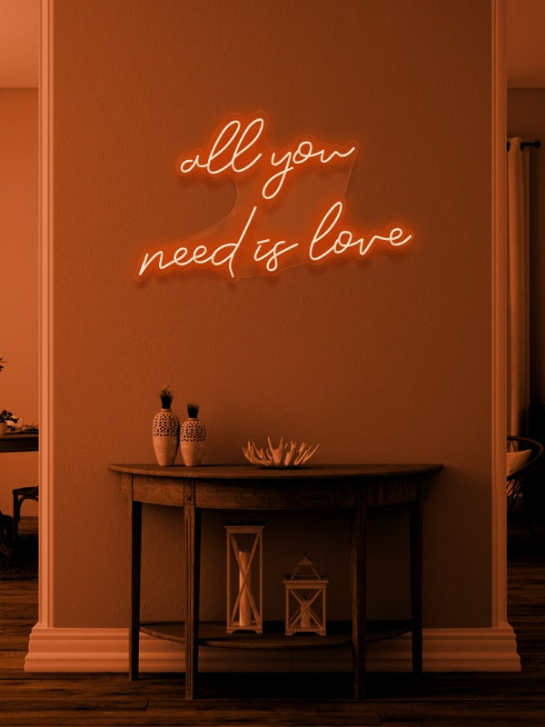 All You Need Is Love LED Neon skilt