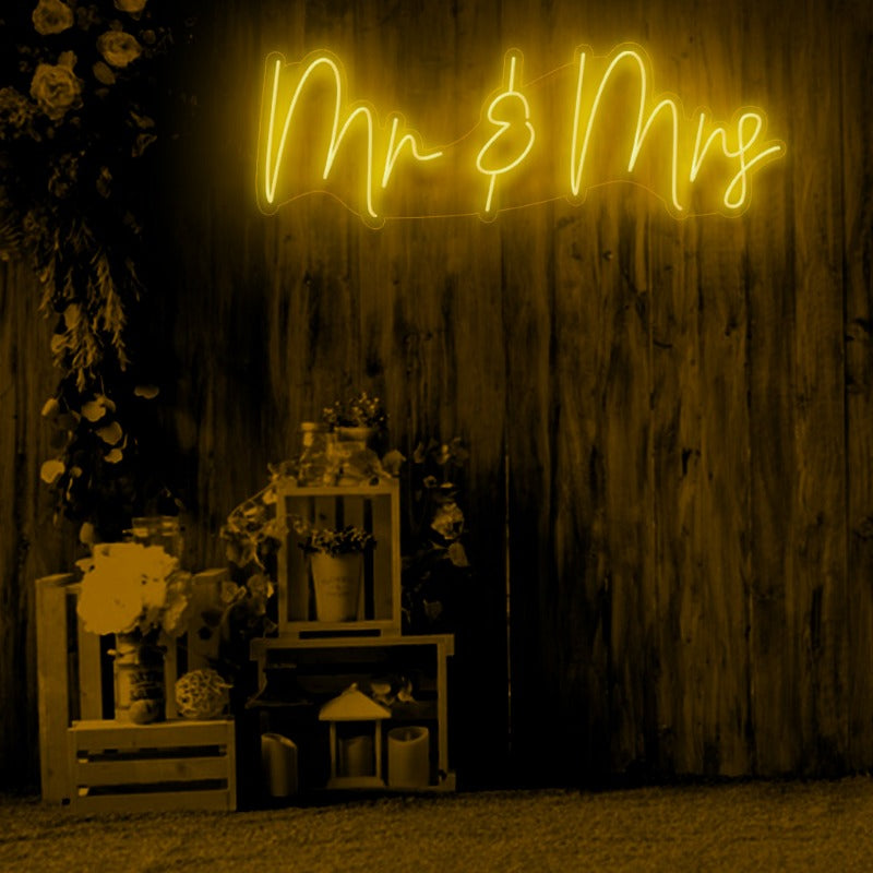 Mr & Mrs. LED Neon skilt