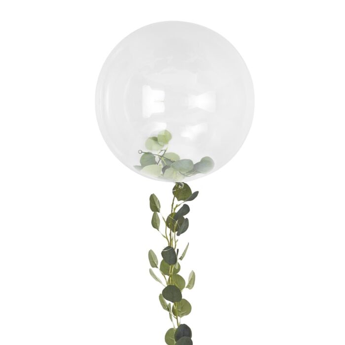 Gennemsigtig Ballon med Blomster Snor