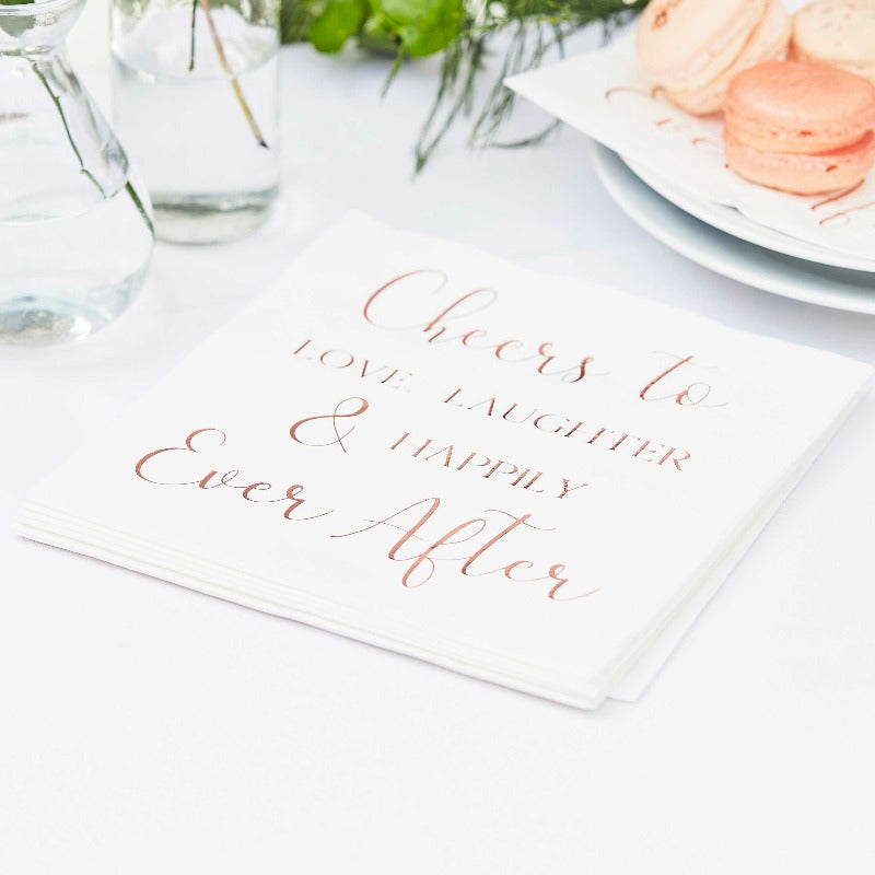 Happily Ever After bryllups servietter
