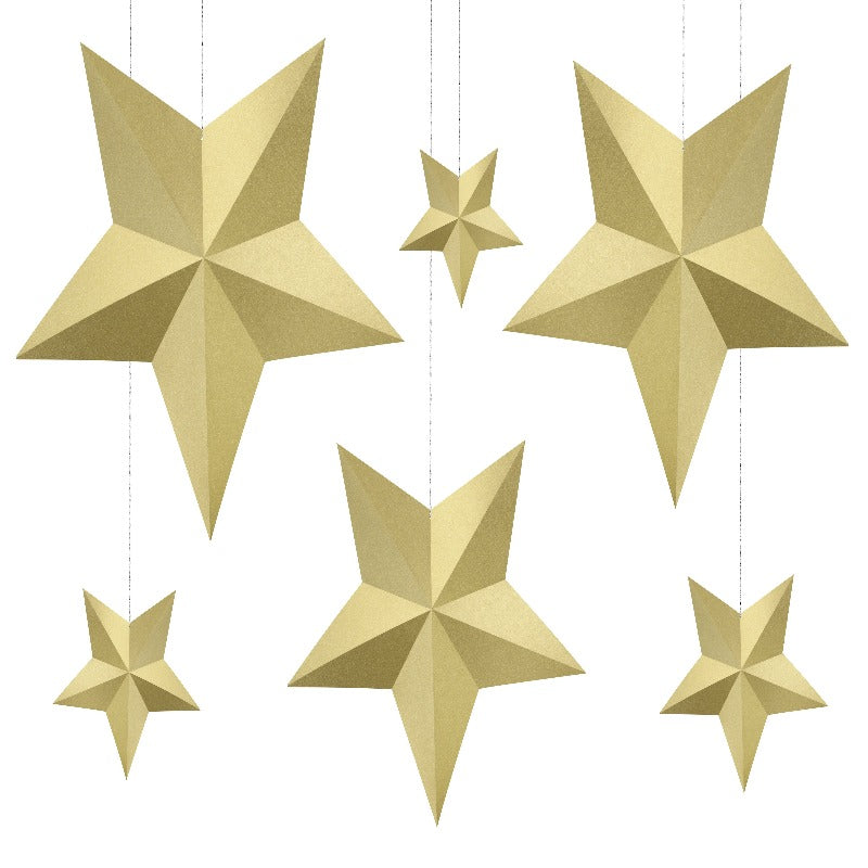 Guld dekorations stjerner