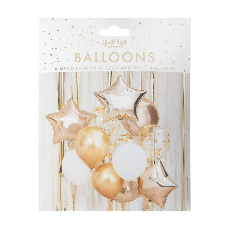 Ballonbuket i Metallic guld