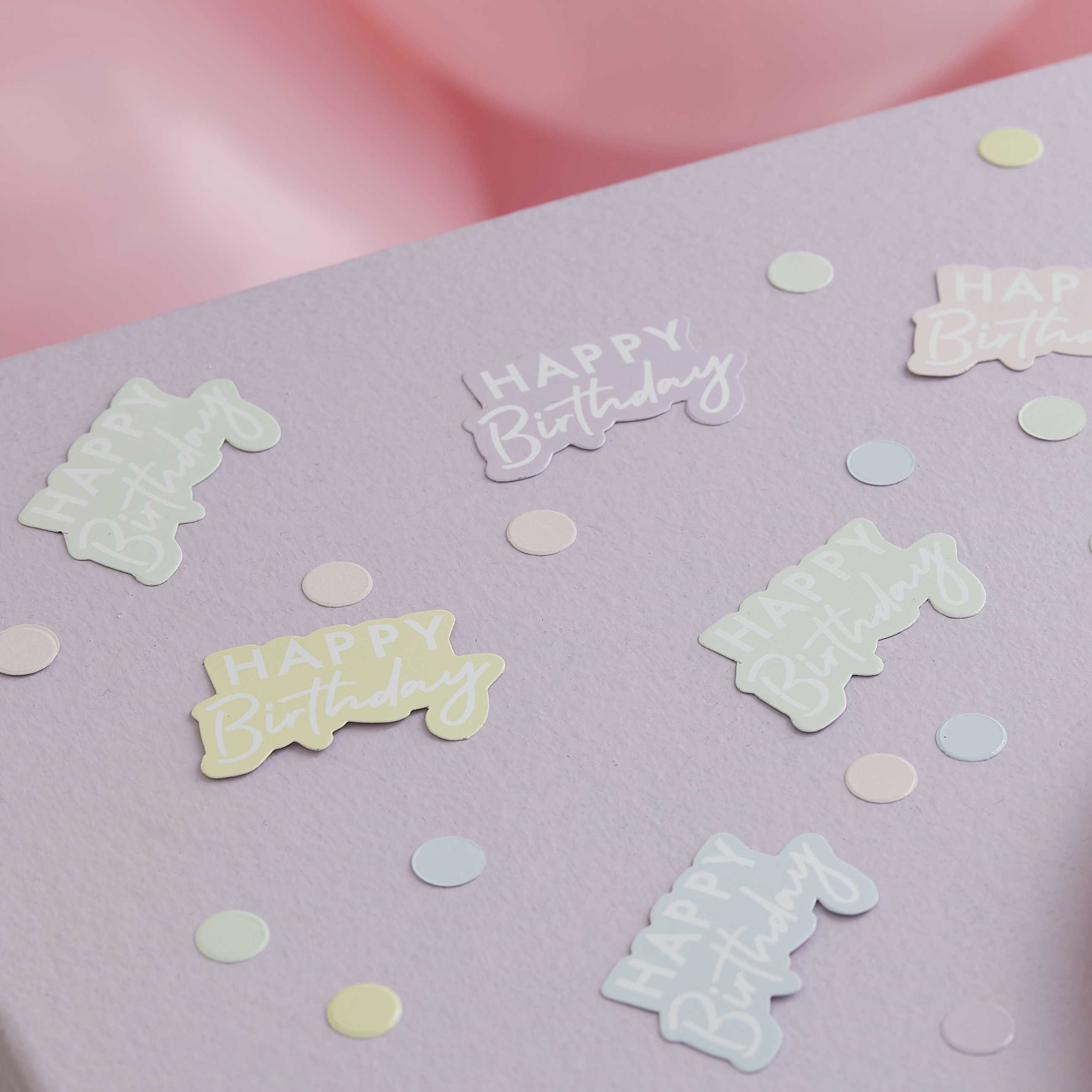 Happy Birthday Pastel konfetti