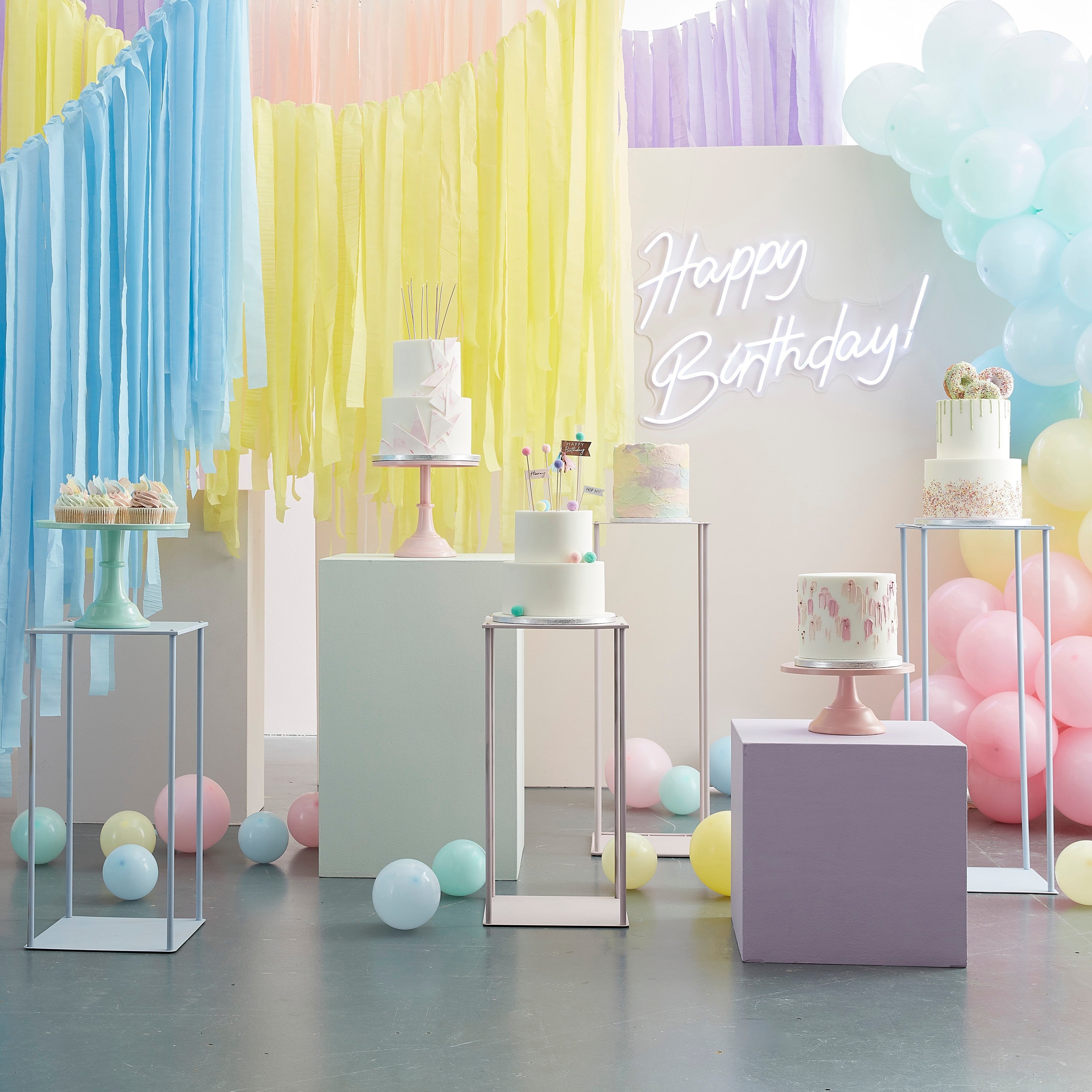 Happy Birthday Pastel konfetti